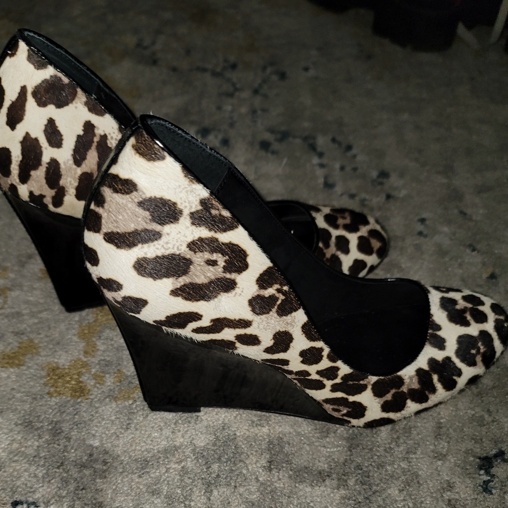 Leopard Wedges
